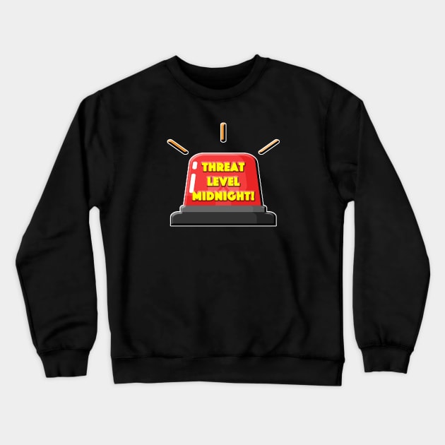 Threat Level Midnight! Crewneck Sweatshirt by HellraiserDesigns